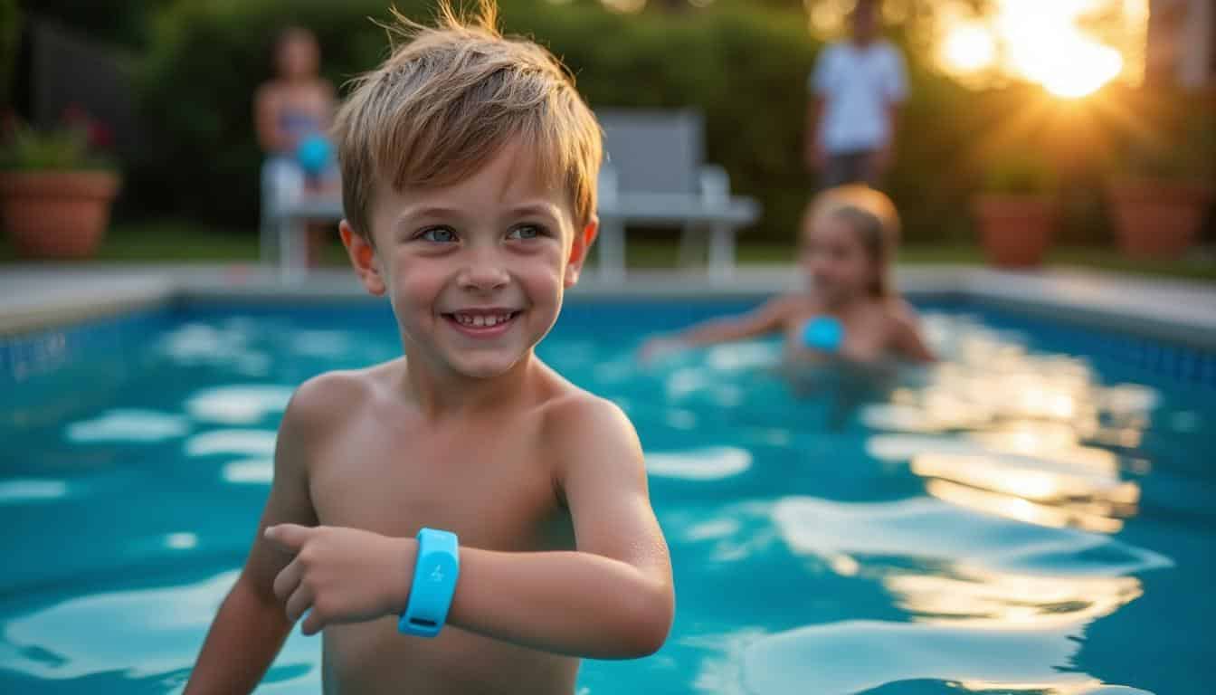 Illustration: Définition et principe de l’alarme de piscine en bracelet