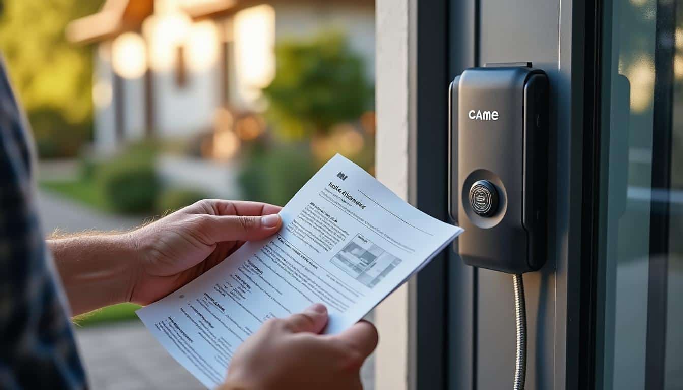 Illustration: Accès et compréhension de la notice du moteur Came pour portail coulissant