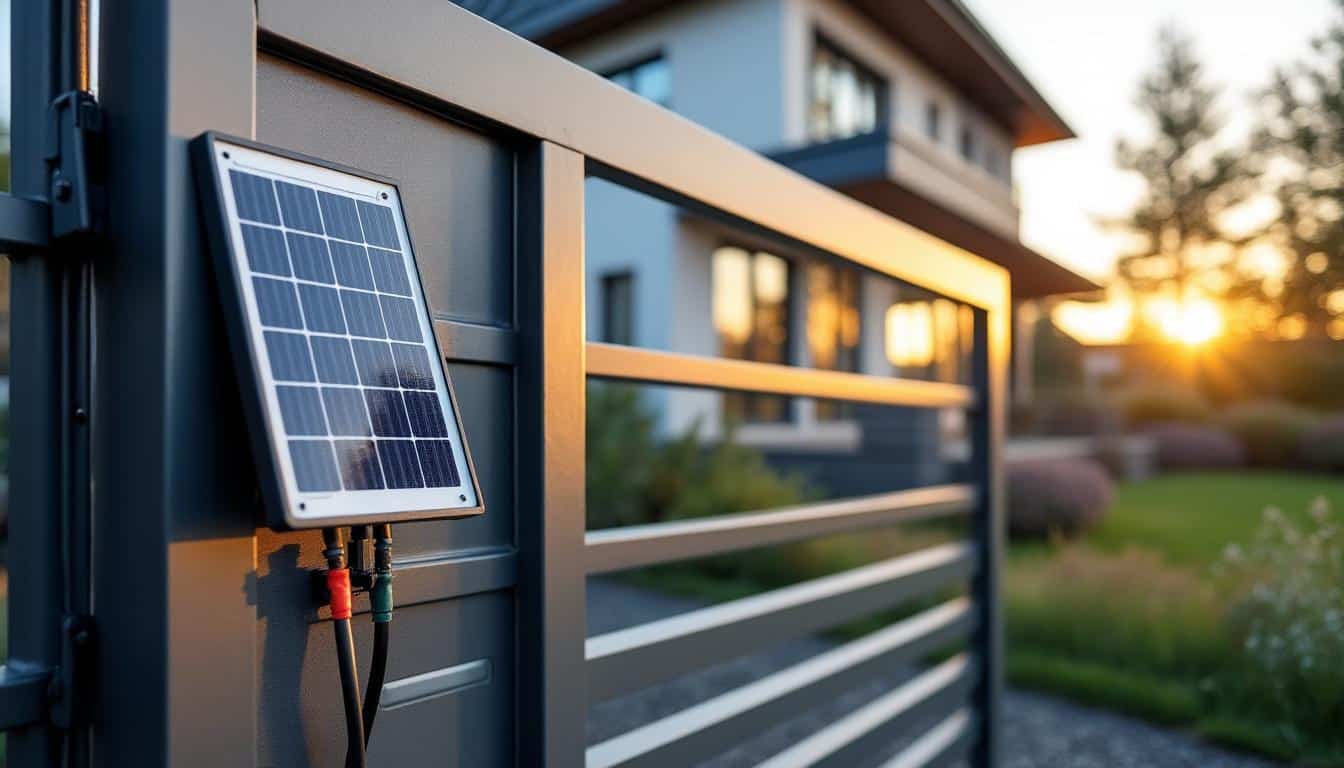 Illustration: Définition et fonctionnement d’un moteur solaire pour portail