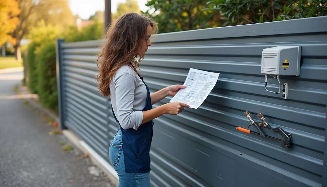 Illustration: Présentation de la notice du moteur Nice pour portail battant