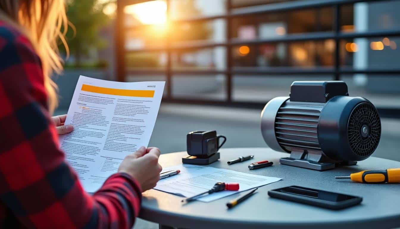 Illustration: Accéder à la notice du moteur Nice pour portail battant en pdf et comprendre sa structure