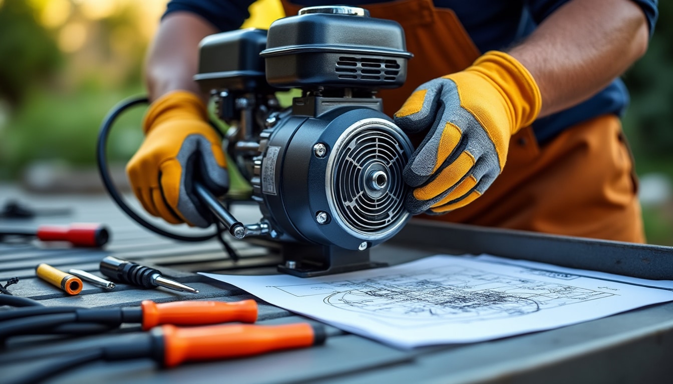 Illustration: Présentation du branchement du moteur Came pour portail battant