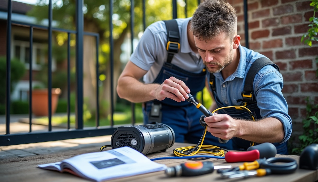 Illustration: Introduction au branchement du moteur Somfy pour portail coulissant