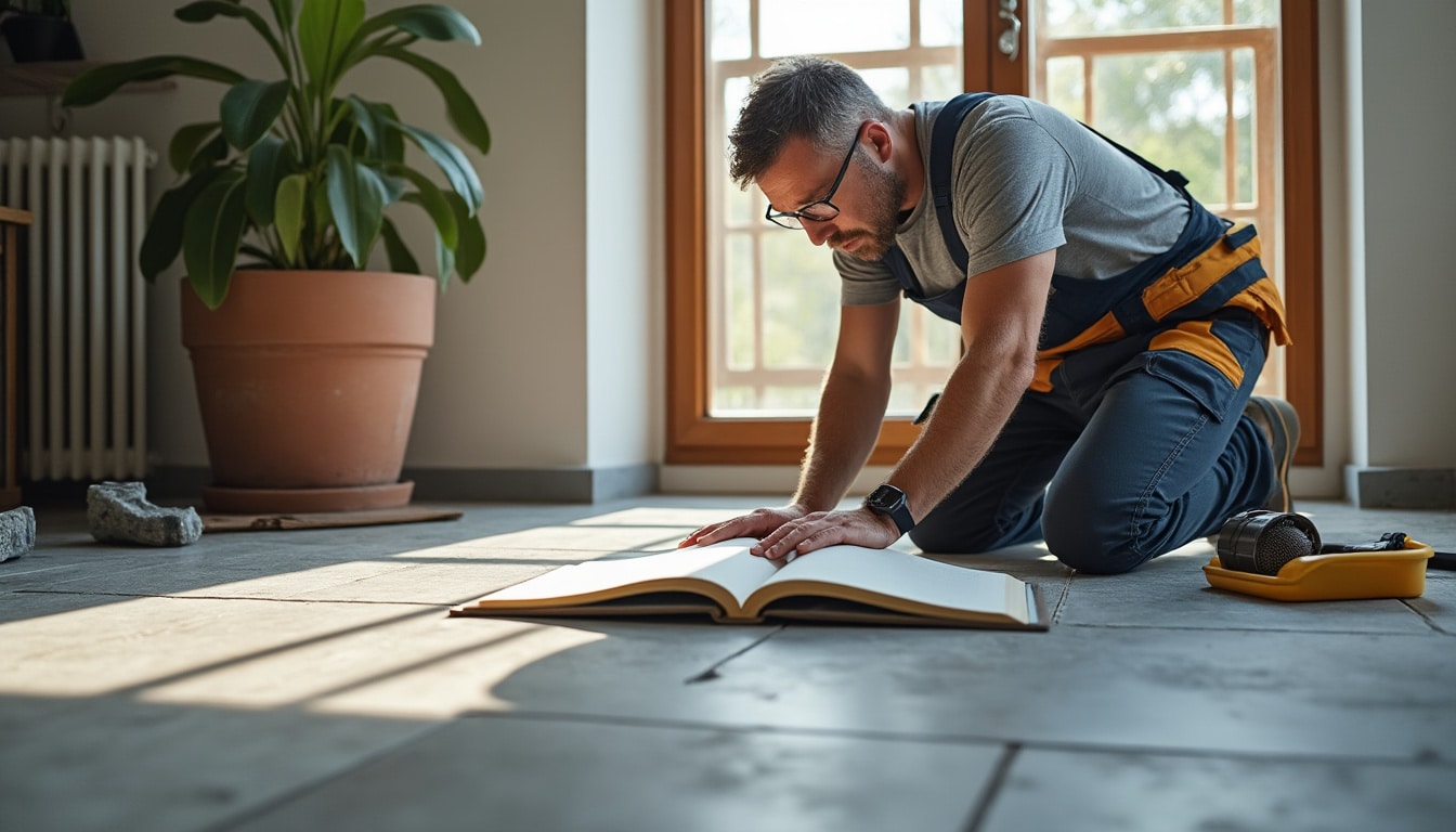 Illustration: Définition du mot « carreleur » dans les mots fléchés