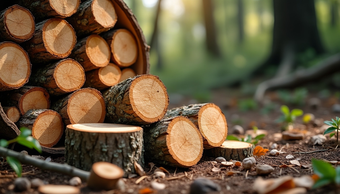 Illustration: Définition et caractéristiques du châtaignier en bois de chauffage