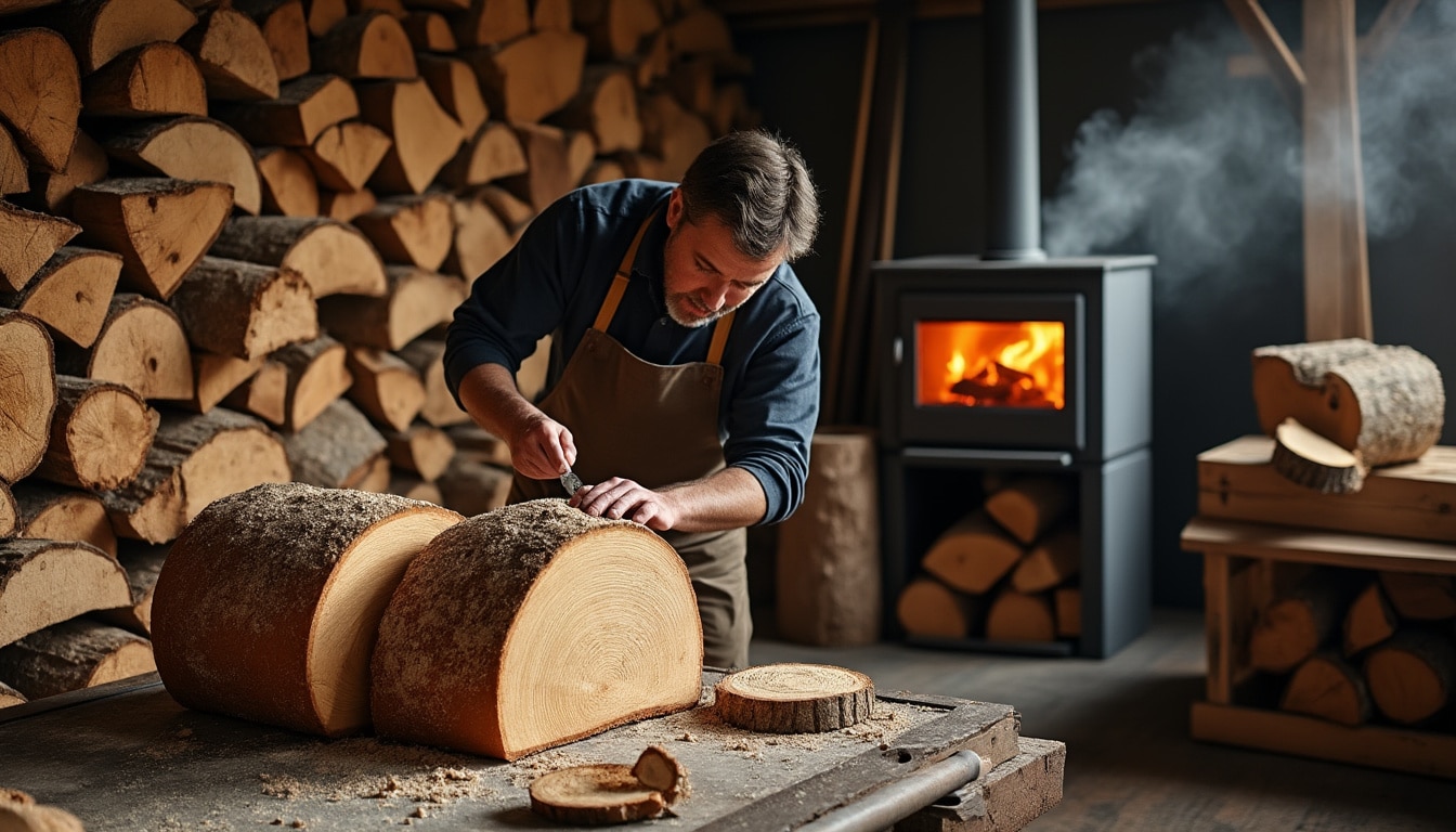 Illustration: Pouvoir calorifique et performance énergétique du châtaignier bois de chauffage