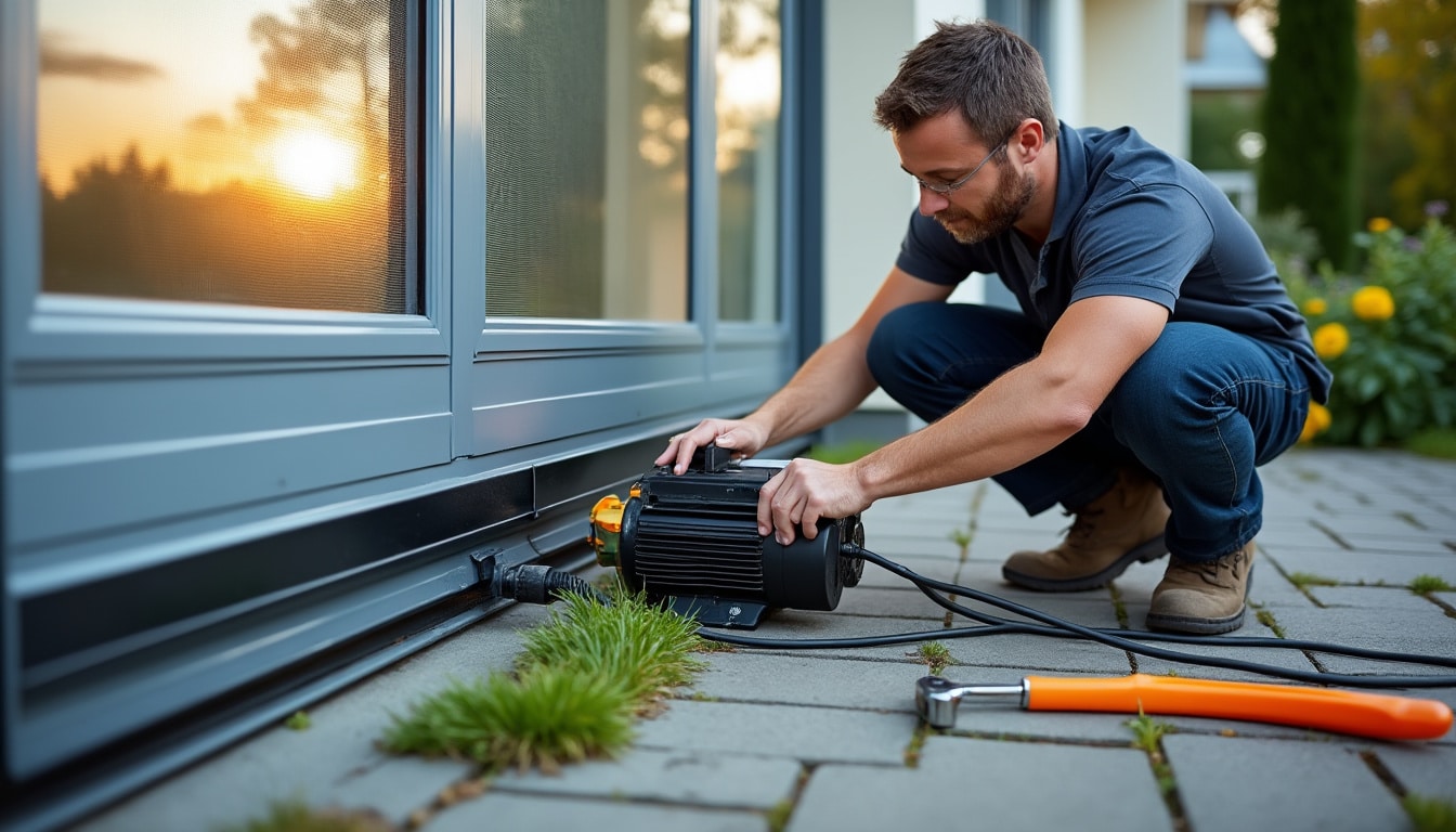 Illustration: Comprendre la position du moteur sur un portail coulissant