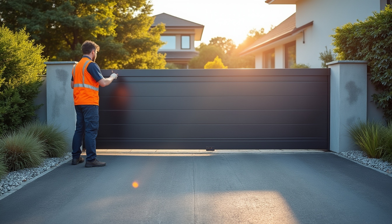 Illustration: Critères essentiels pour déterminer la position du moteur d’un portail coulissant
