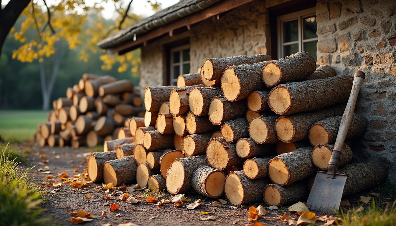 Illustration: Définition et caractéristiques du bois de châtaignier pour le chauffage