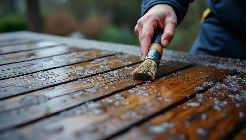 Entretien de terrasse en bois en hiver : lutter contre l’humidité