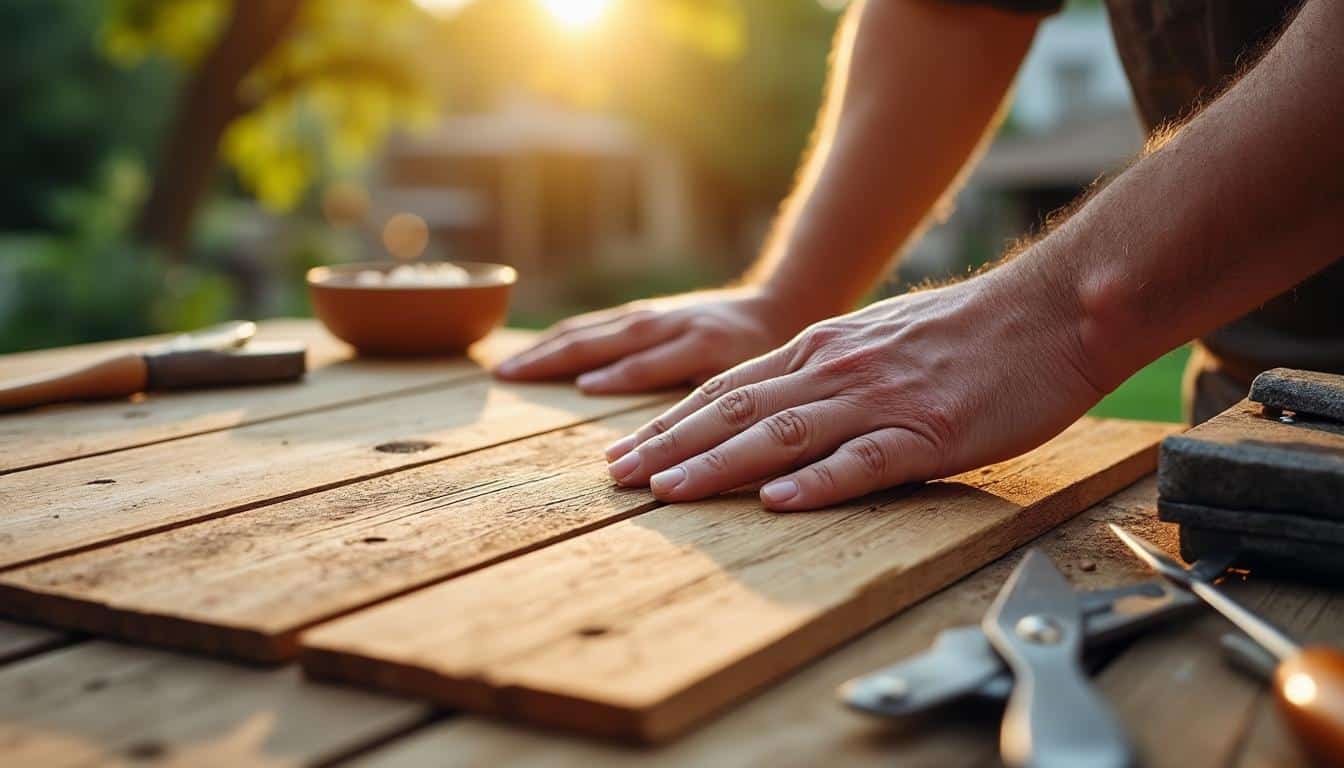 Correction du voilage des lames de terrasse en bois : guide complet