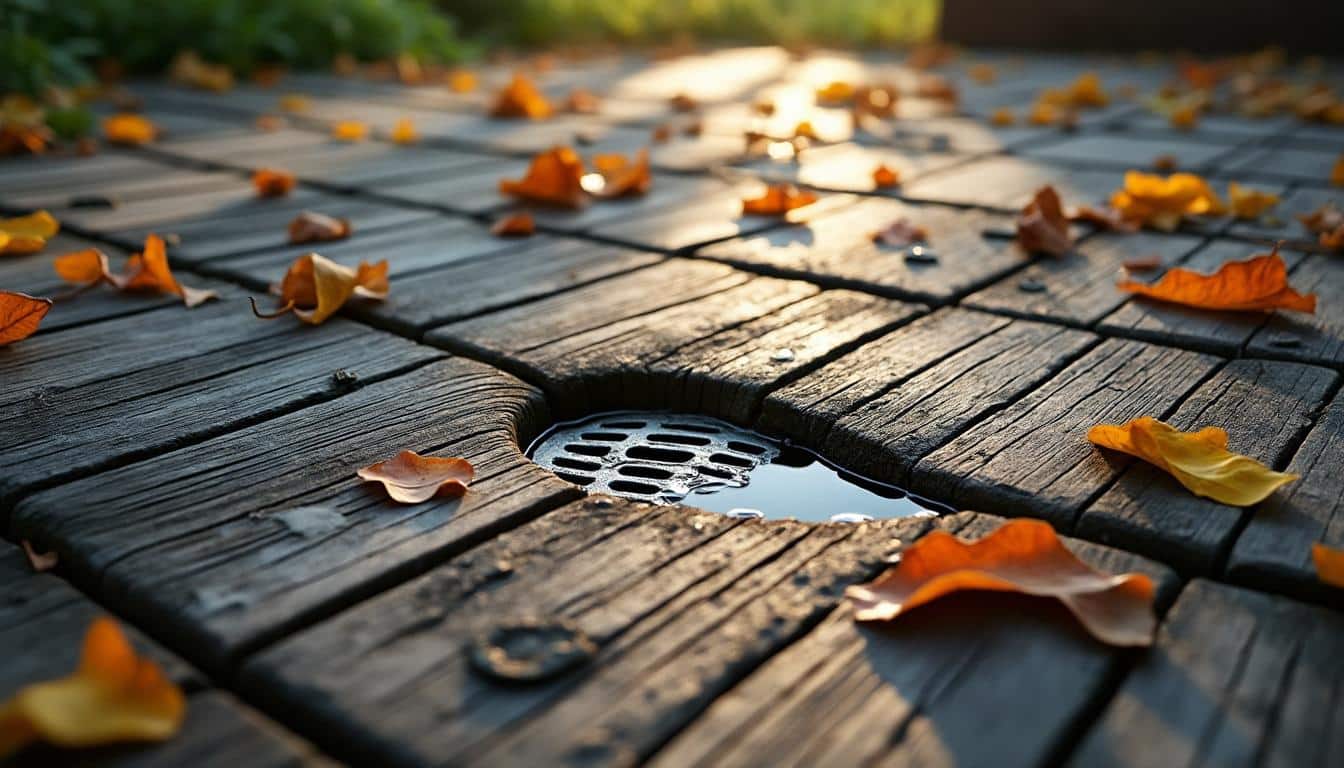 Illustration: Identifier les causes du liquide stagnant sur votre terrasse en bois