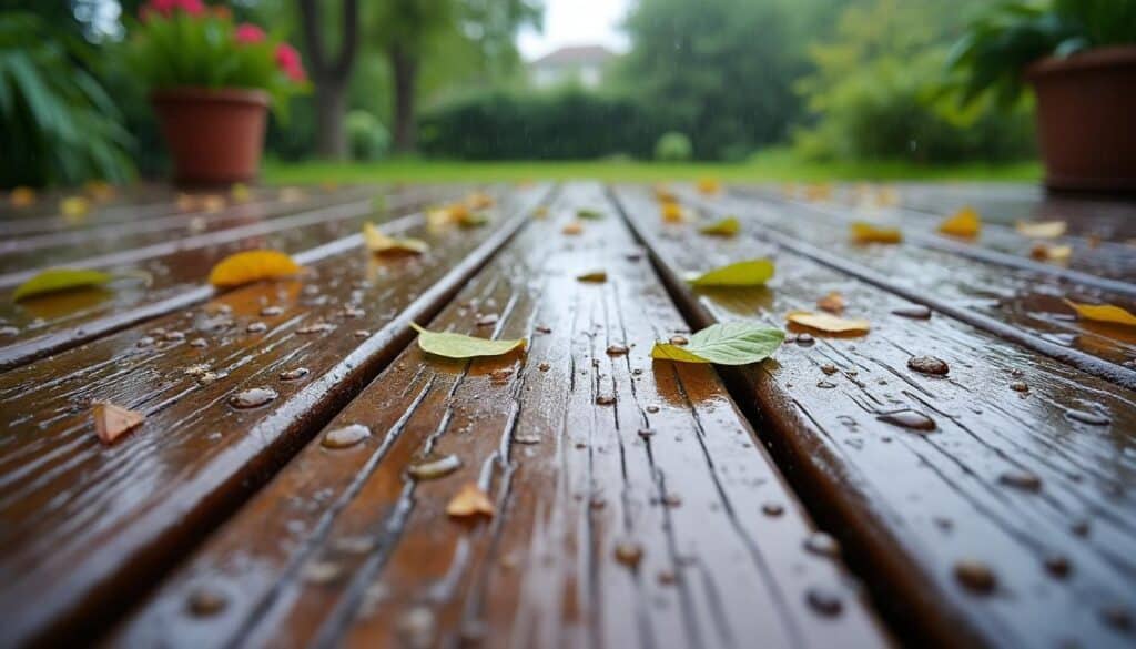 Terrasse en bois : pluie, infiltration et protection efficaces
