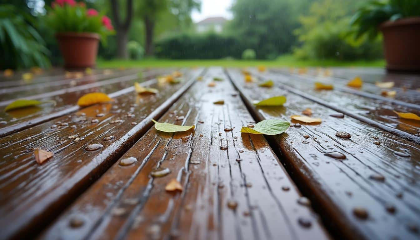 Terrasse en bois : pluie, infiltration et protection efficaces