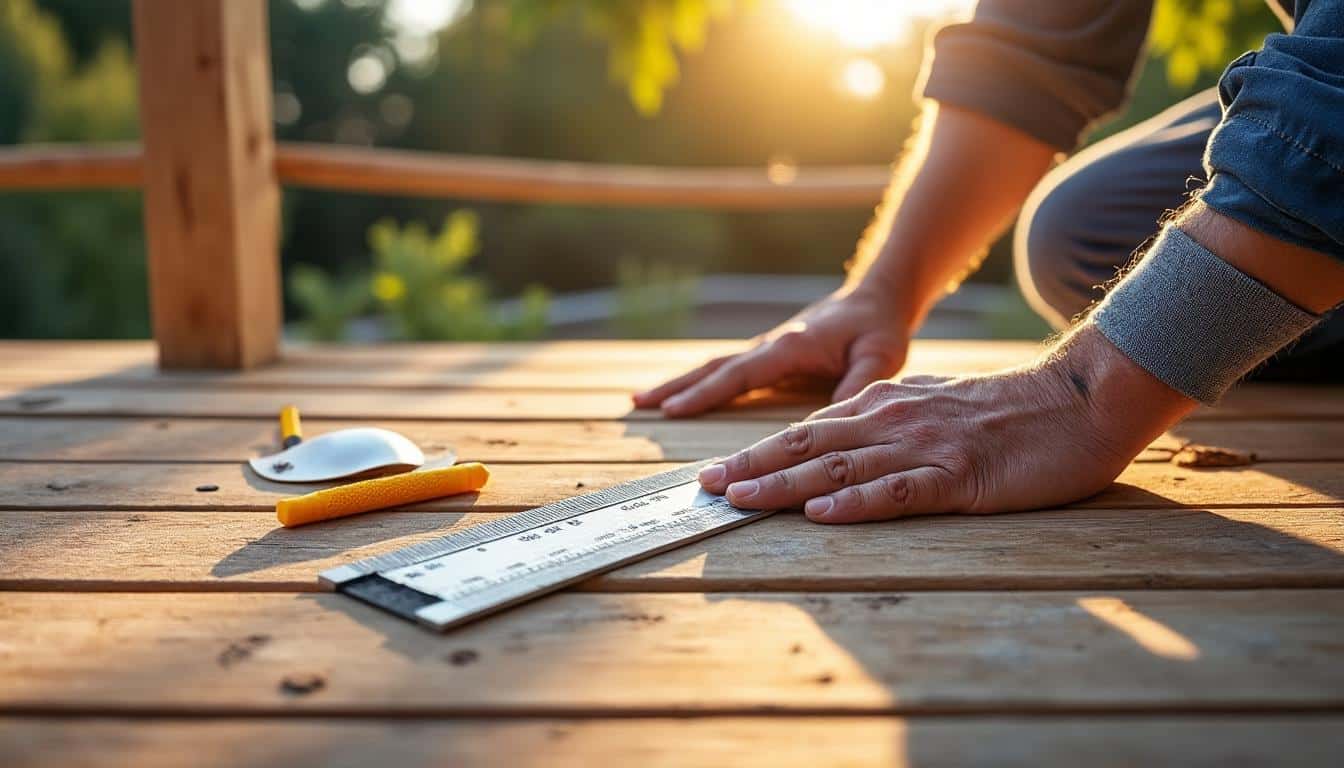 Illustration: Comprendre la terrasse en bois, la pose des lambourdes et le choix de l’entraxe