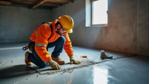 Installer une semelle isolante sous un sous-sol en béton
