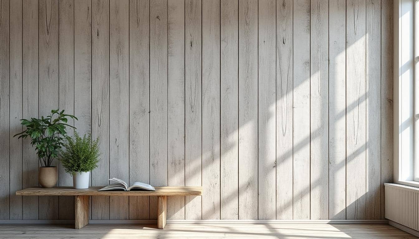 Illustration: Découvrir les particularités du lambris en bois blanc vieilli