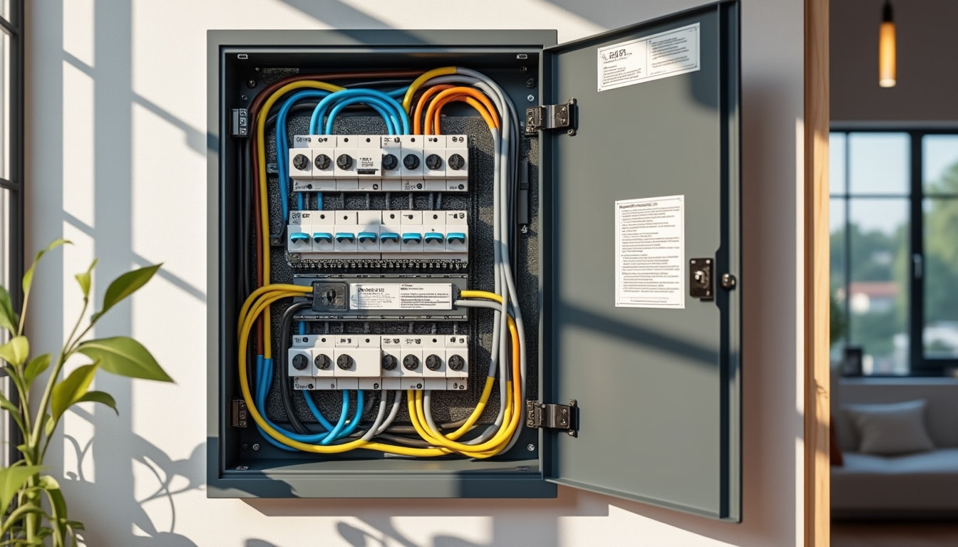 Illustration: Comprendre le fonctionnement d’un tableau électrique triphasé en maison individuelle