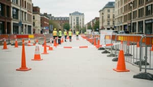 Balisage de chantier pour sécuriser et guider la zone