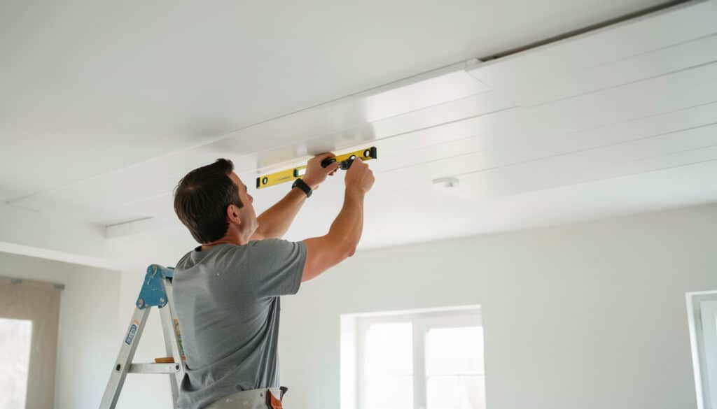Poser du lambris PVC au plafond sans gros travaux