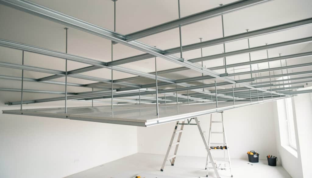 Ossature de plafond suspendu pour dalles 60x60