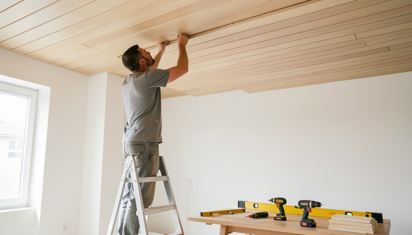 Poser du lambris au plafond sans faire d’erreur
