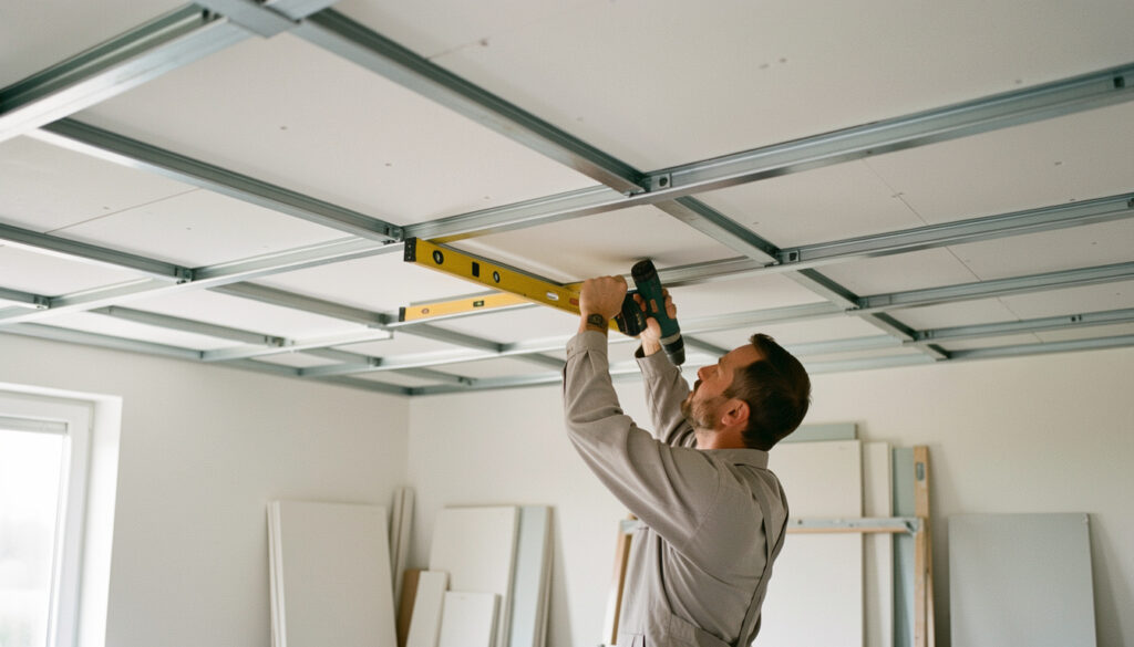 Quel rail choisir pour un plafond en plaques de plâtre